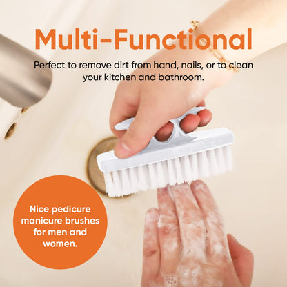 Superio small cleaning brush for manicure and pedicure maintenance side angle