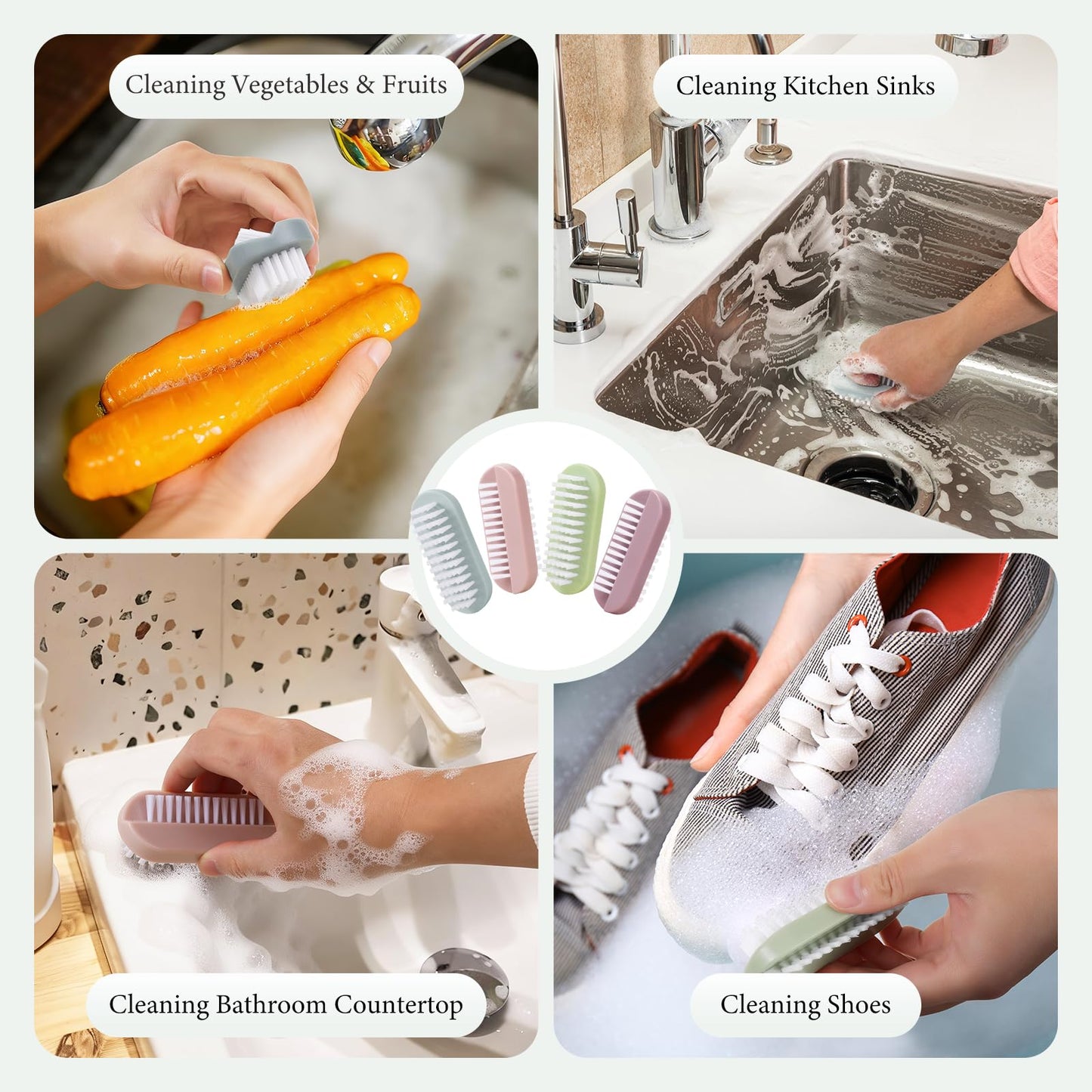 Larbois fingernail brush set for hand and foot care