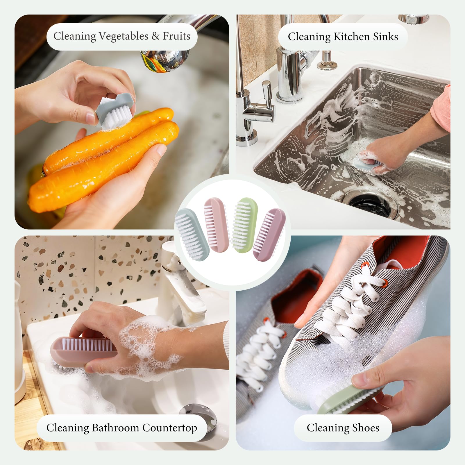 Larbois fingernail brush set for hand and foot care