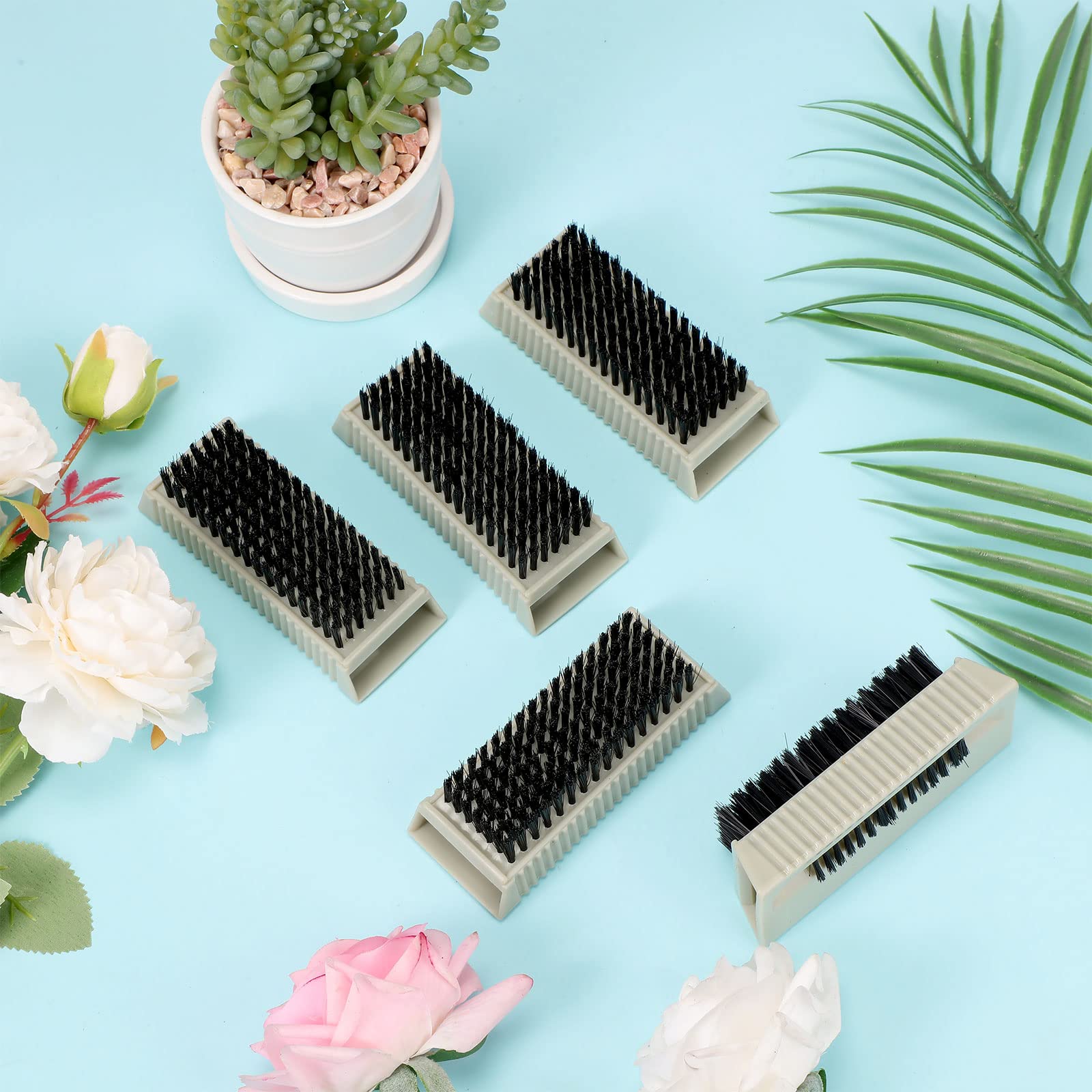 Boao 5 count non disposable scrub brushes packaged for personal hygiene care.