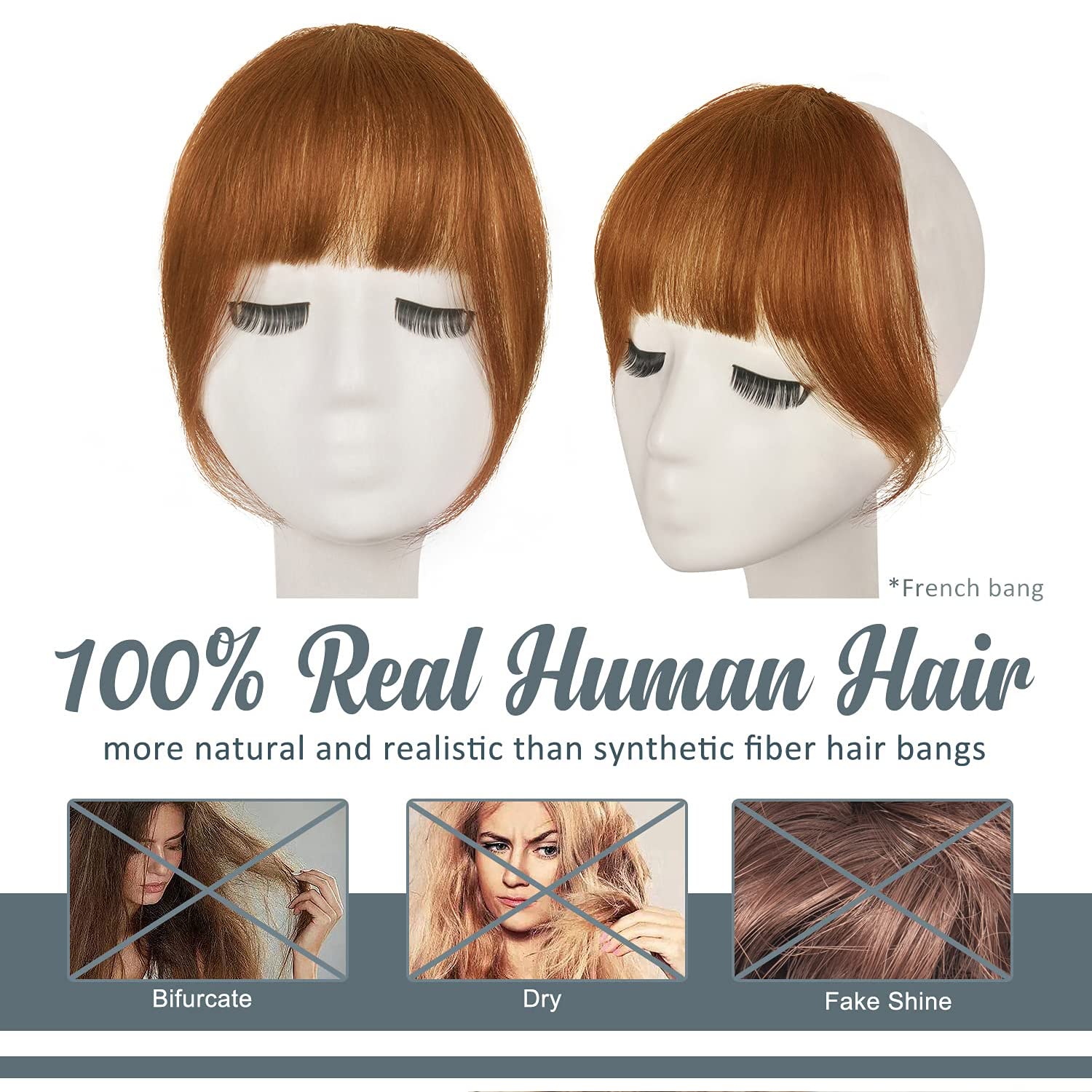 BARSDAR 100 percent human hair extensions side view displaying face-framing temples.