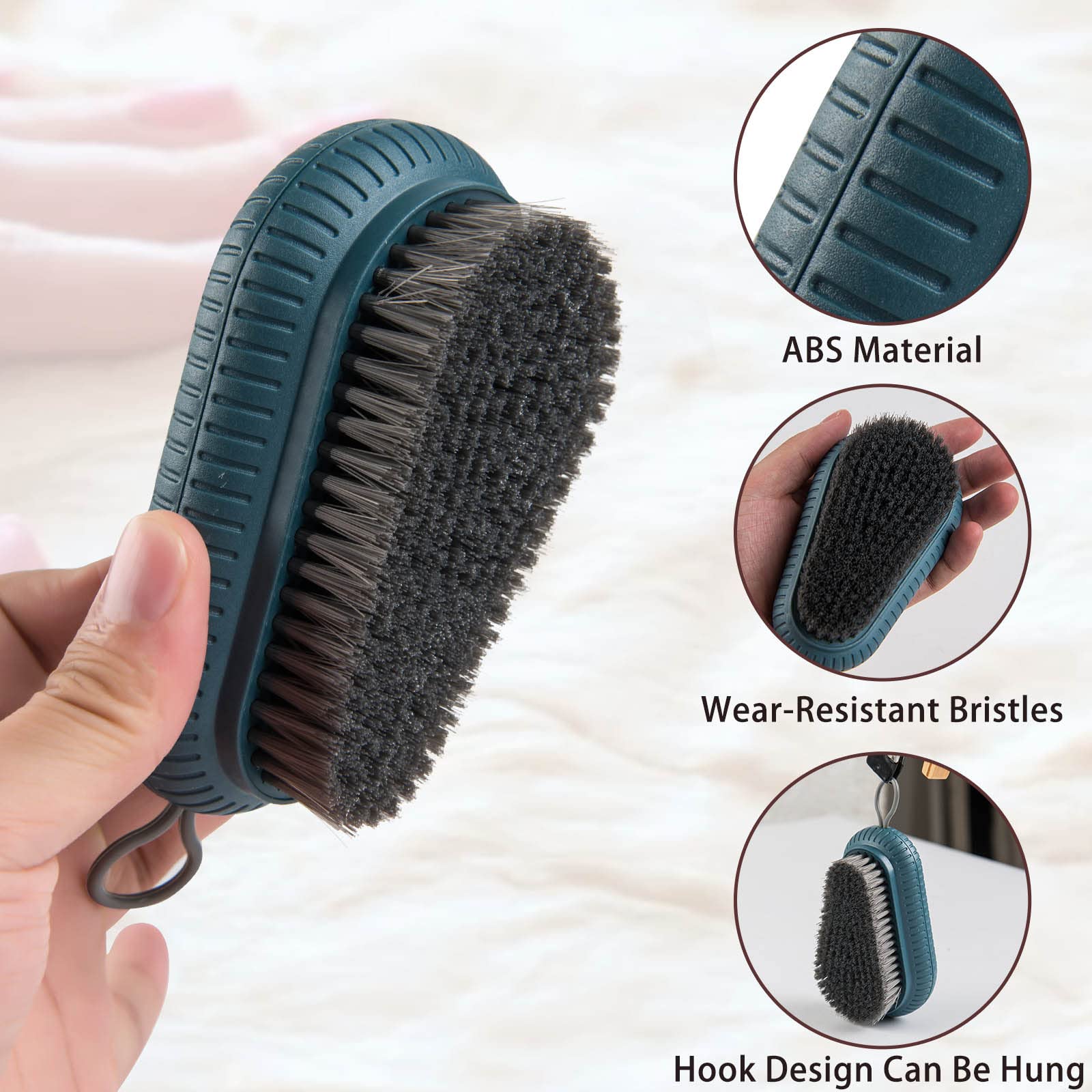 Close up of stiff nylon bristles on Canipha nail scrubber