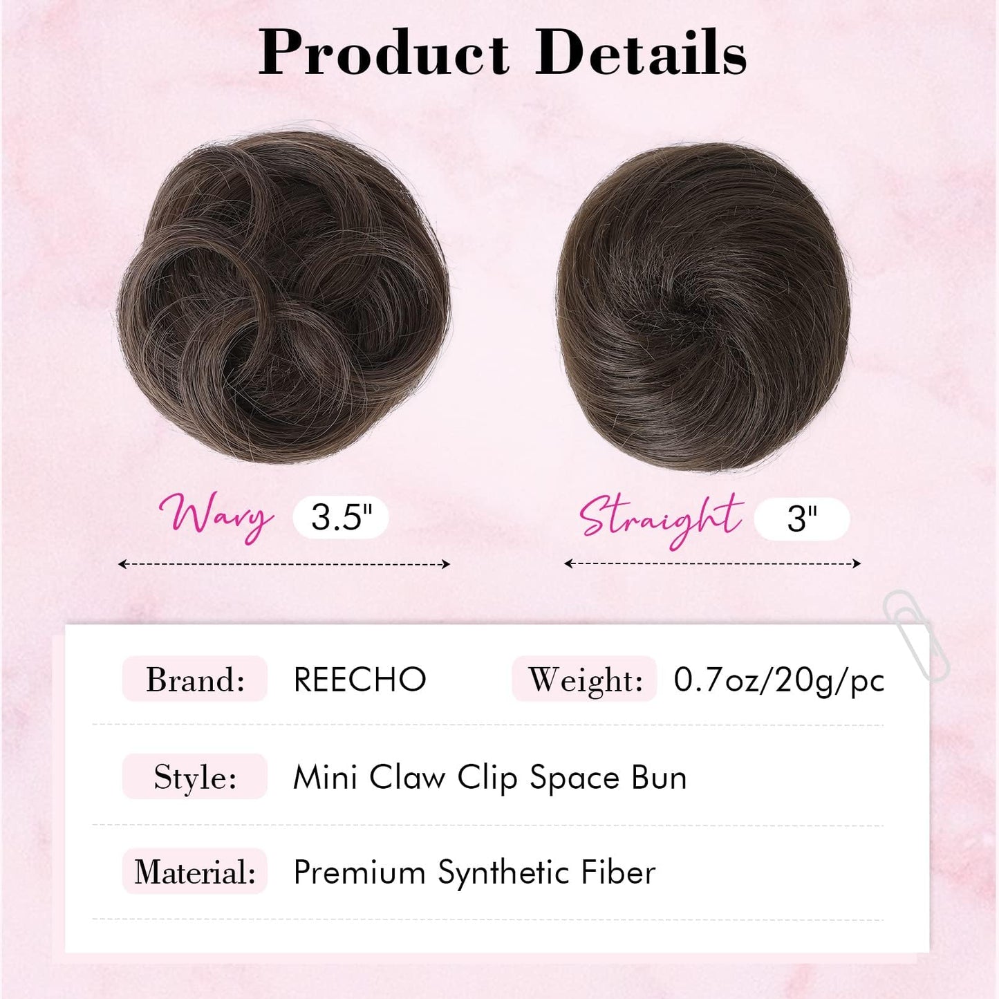 Side view of a woman wearing the REECHO fake hair bun extensions styled as cat ears.