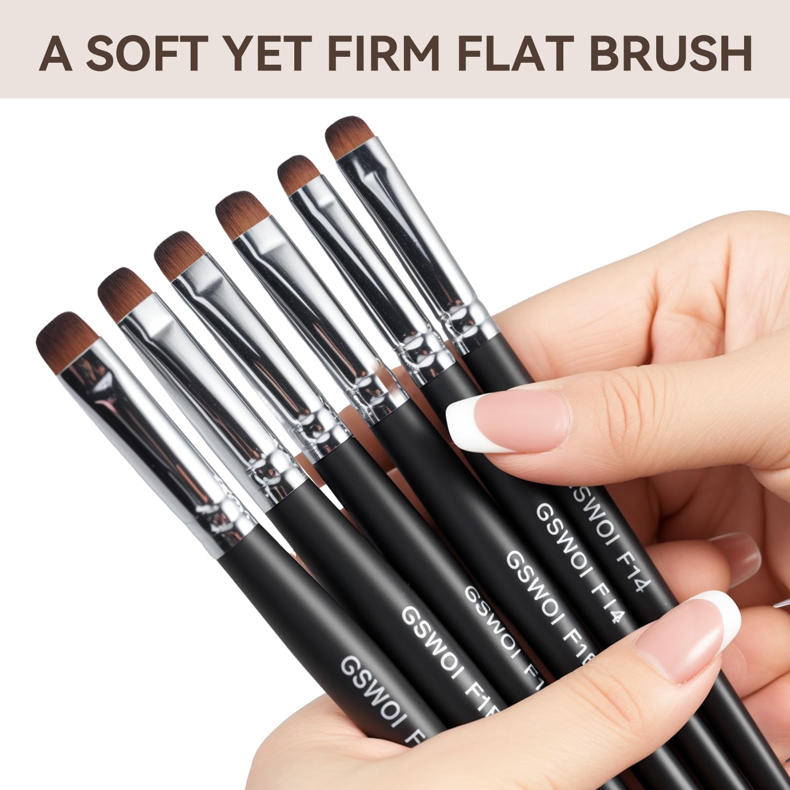 GSWOI oblique thin head cleaning brush for removing excess gel polish from cuticles.