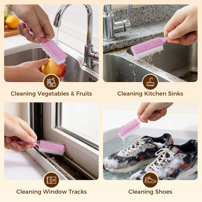 Multi-color Larbois fingernail cleaning brush pack