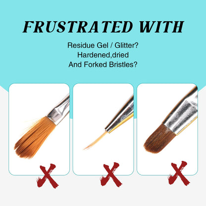 LOUINSTIC professional nail brush restorer liquid dissolving gel residue in glass cup