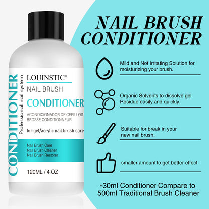 LOUINSTIC 4 ounce brush cleaner packaging showing safety and usage instructions