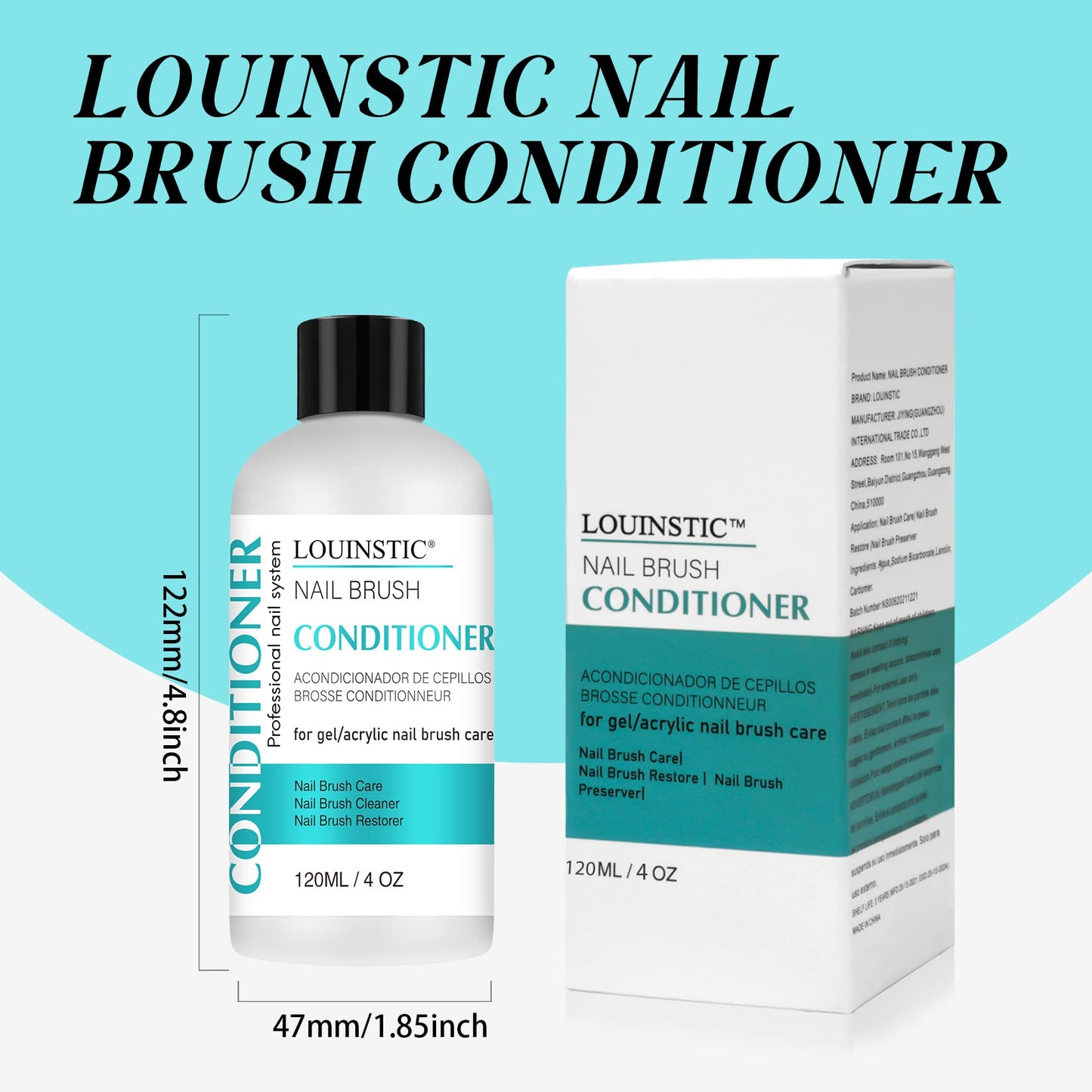 Authentic USA imported LOUINSTIC nail care tool cleaning solution for salons