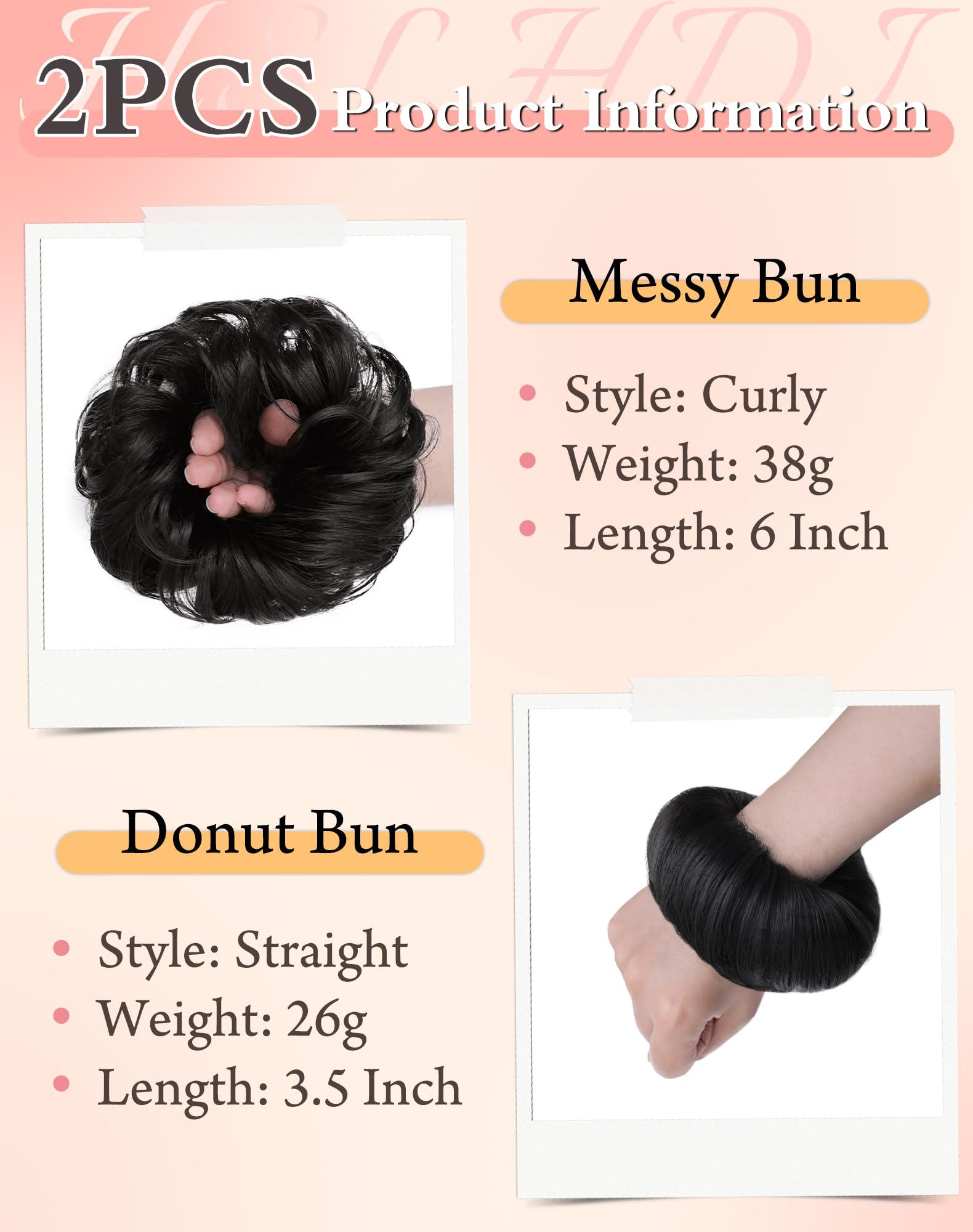 Large wavy curly hair scrunchie extension for women