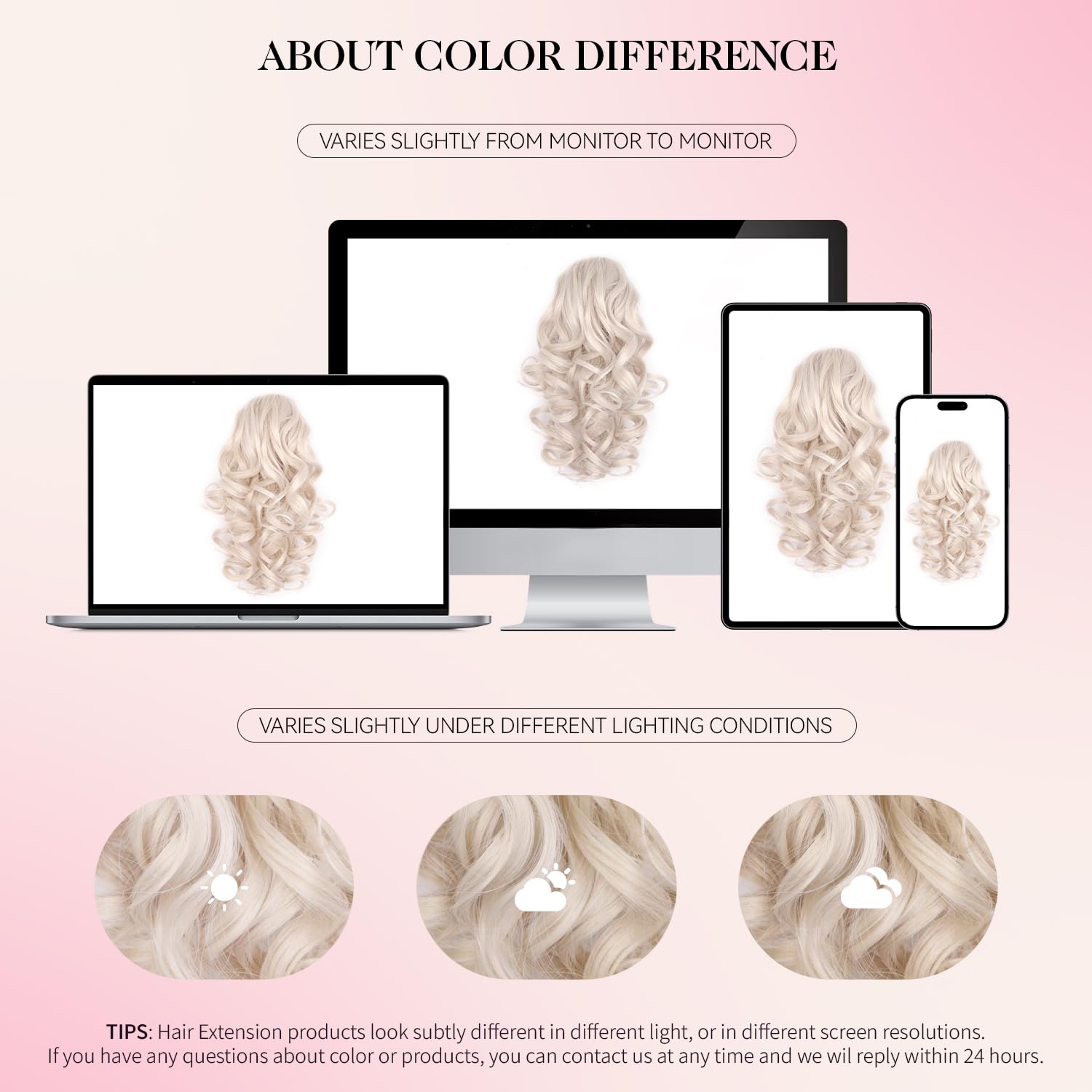 Step by step application guide for the premium claw comb hair extension