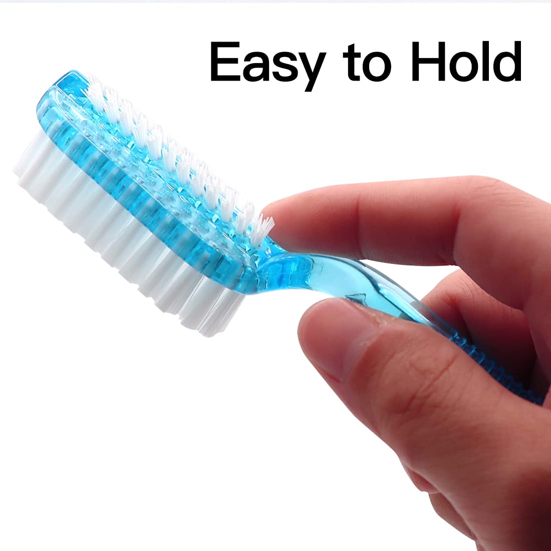 Durable plastic foot scrub brush with hanging hole for easy bathroom storage