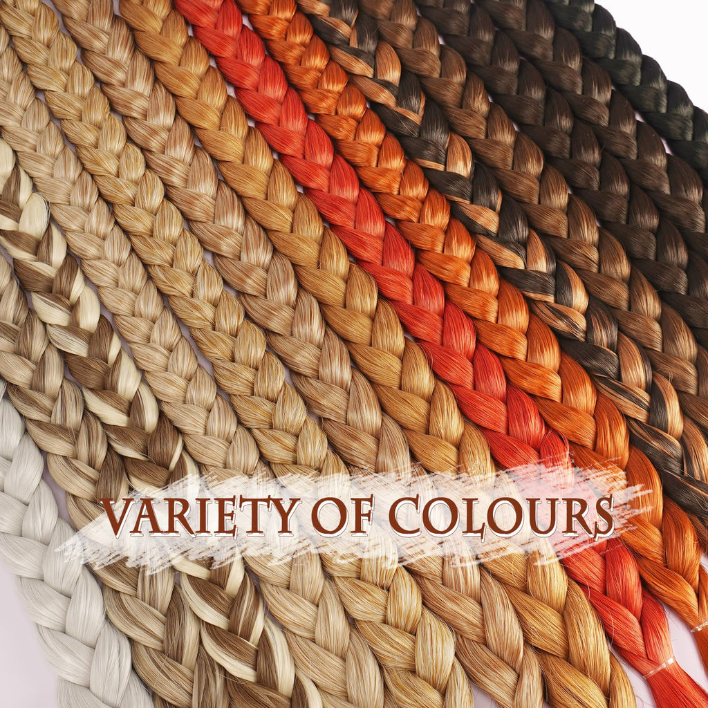 Sofeiyan heat resistant hair extension styled into a sleek long three strand braid