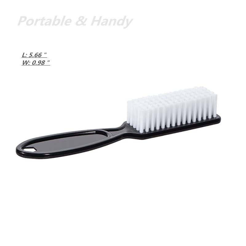 Close up view of the flexible plastic bristles on the fingernail cleaner brush.