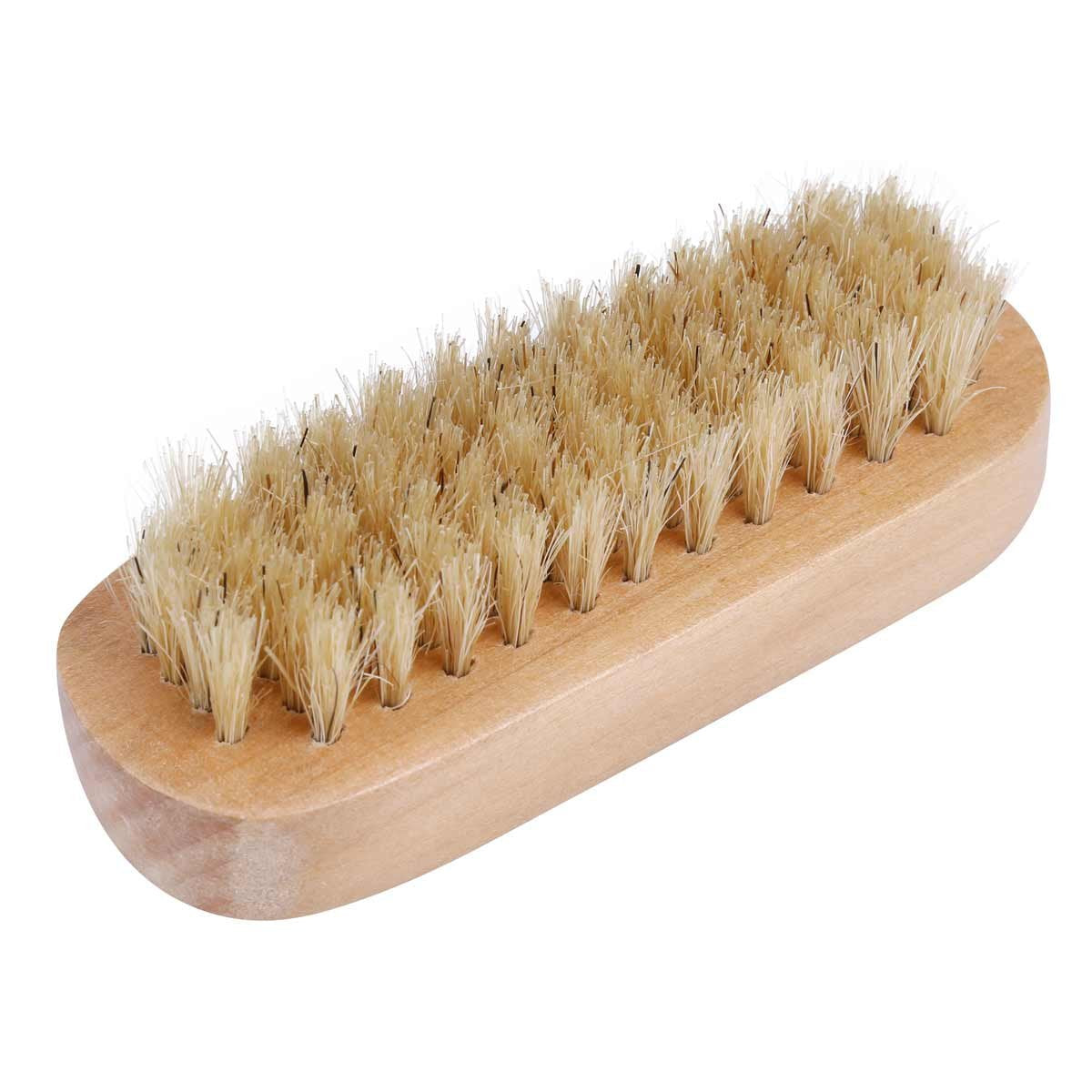 Tbestmax natural boar bristle manicure brush showing close up of dual sides