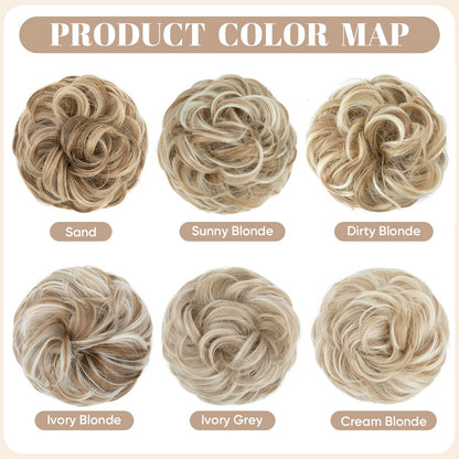 High quality heat resistant synthetic hair updo piece details