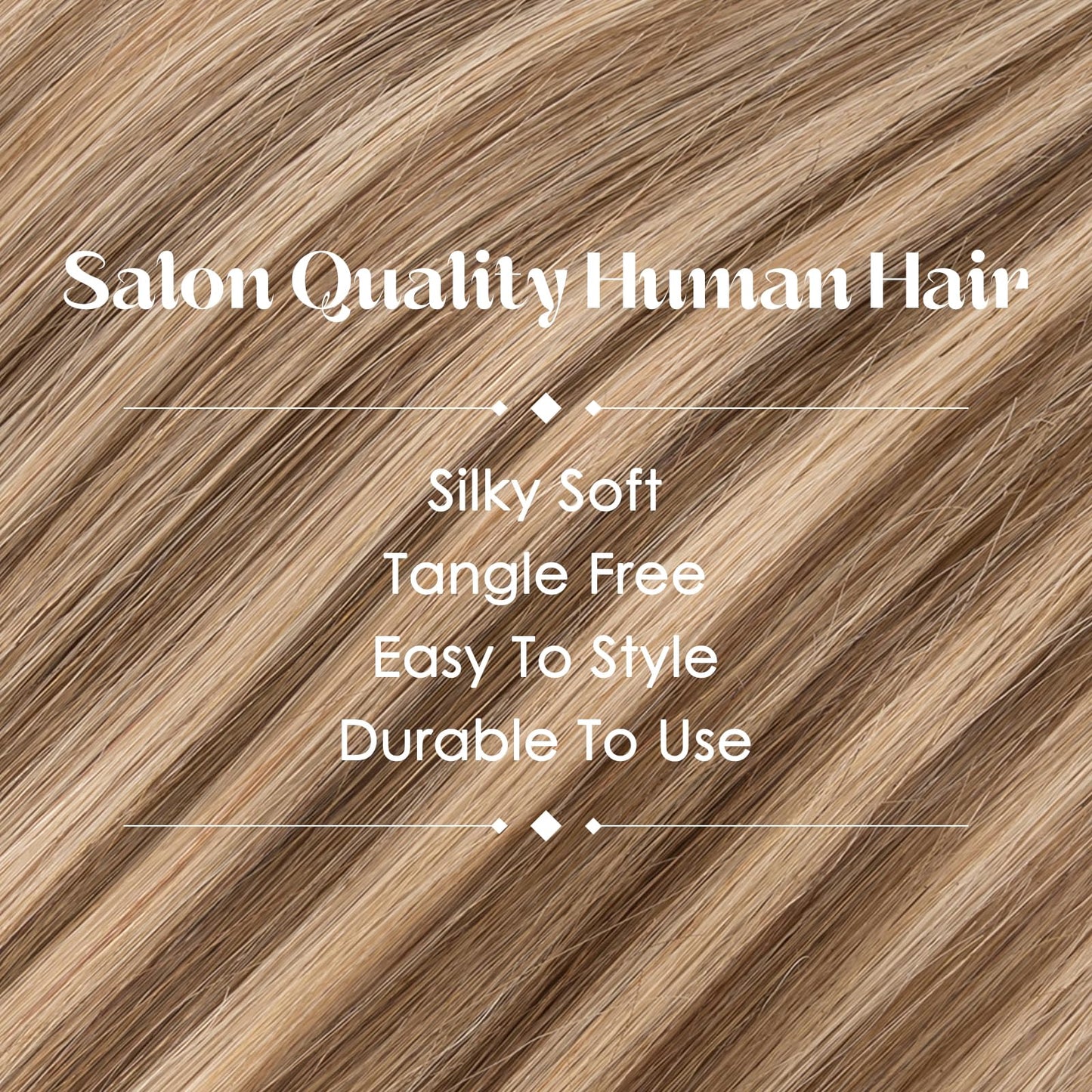 Hairro 31 Grams mini clip on hairpin hairpieces showing the straight multi tonal texture
