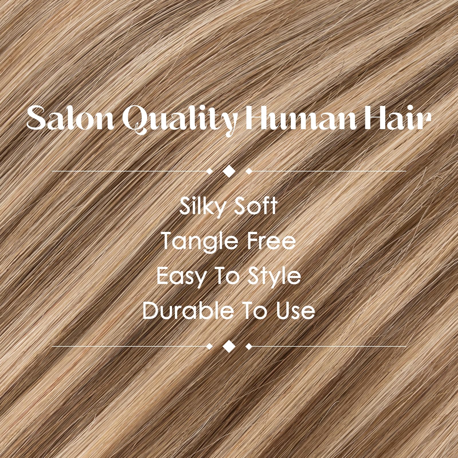 Hairro 31 Grams mini clip on hairpin hairpieces showing the straight multi tonal texture