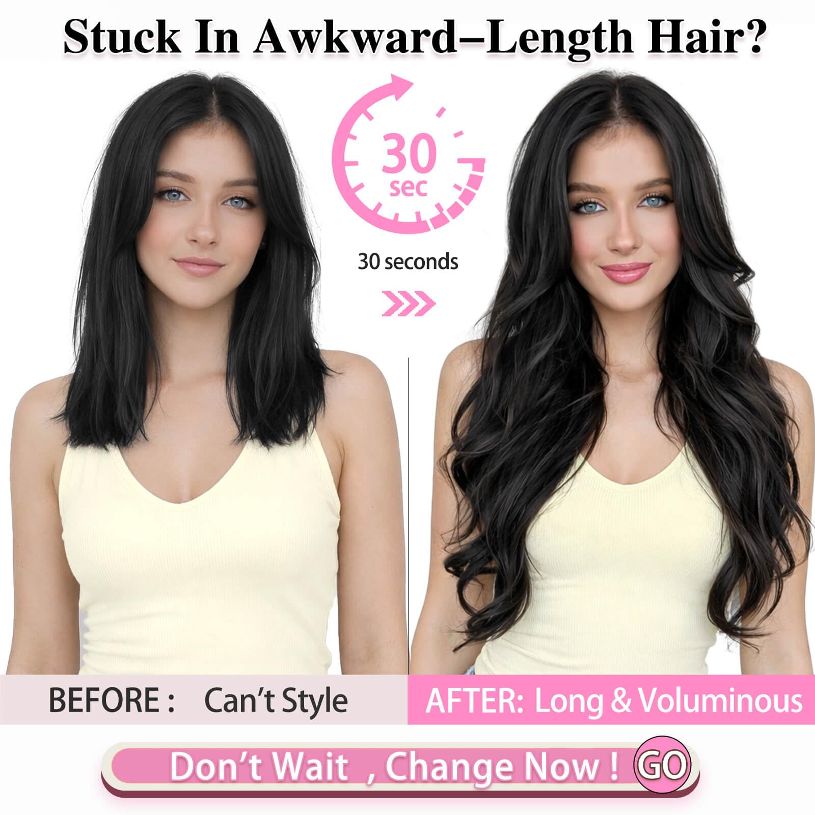 ALXNAN clip in hairpieces illustrating the secure sew on clips and soft lace weft backing