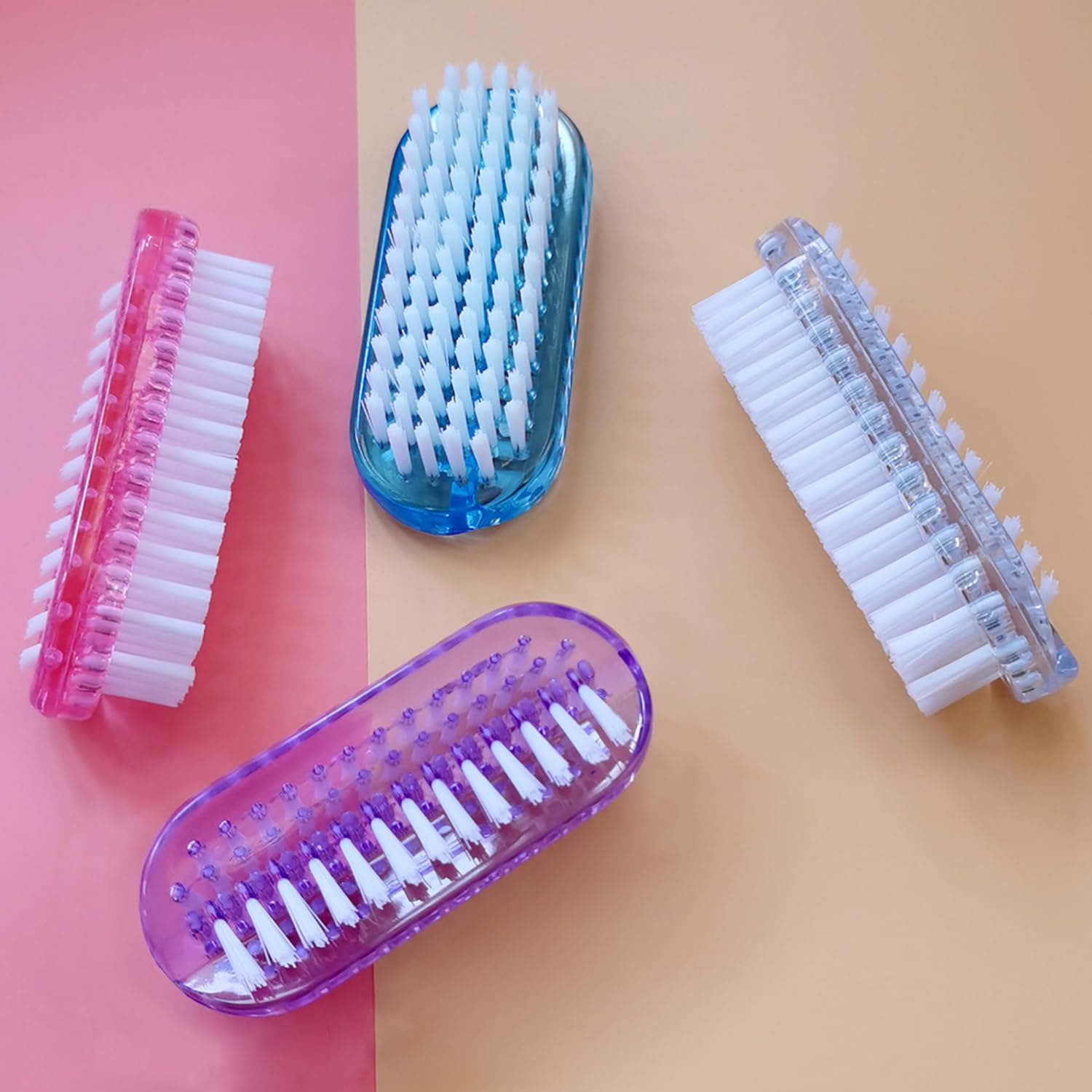 Compact ergonomic plastic fingernail cleaner for everyday dirt removal