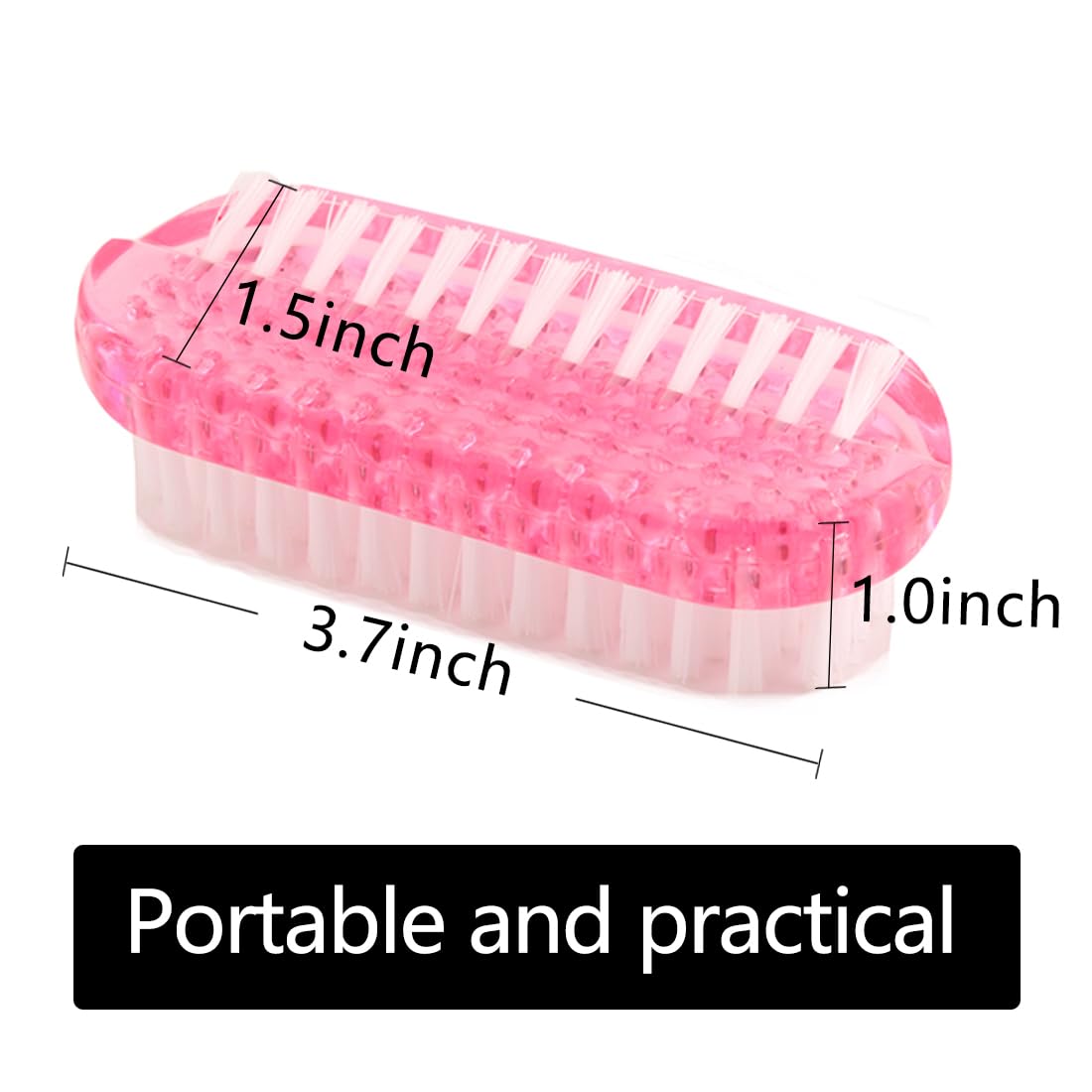 Durable dual sided pedicure and manicure scrubber tool for under nail cleaning