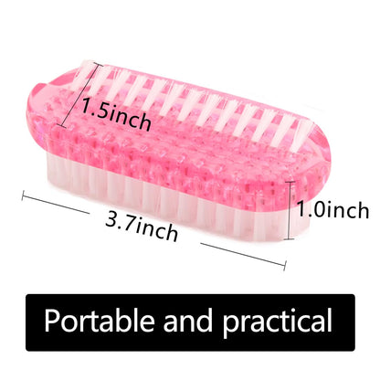 Durable dual sided pedicure and manicure scrubber tool for under nail cleaning