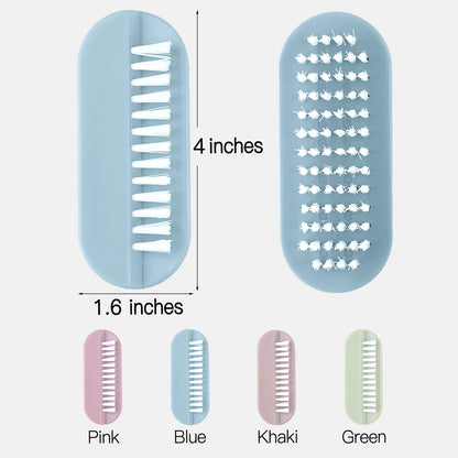Complete pack of four portable multi purpose manicure and pedicure scrub brushes for deep cleaning
