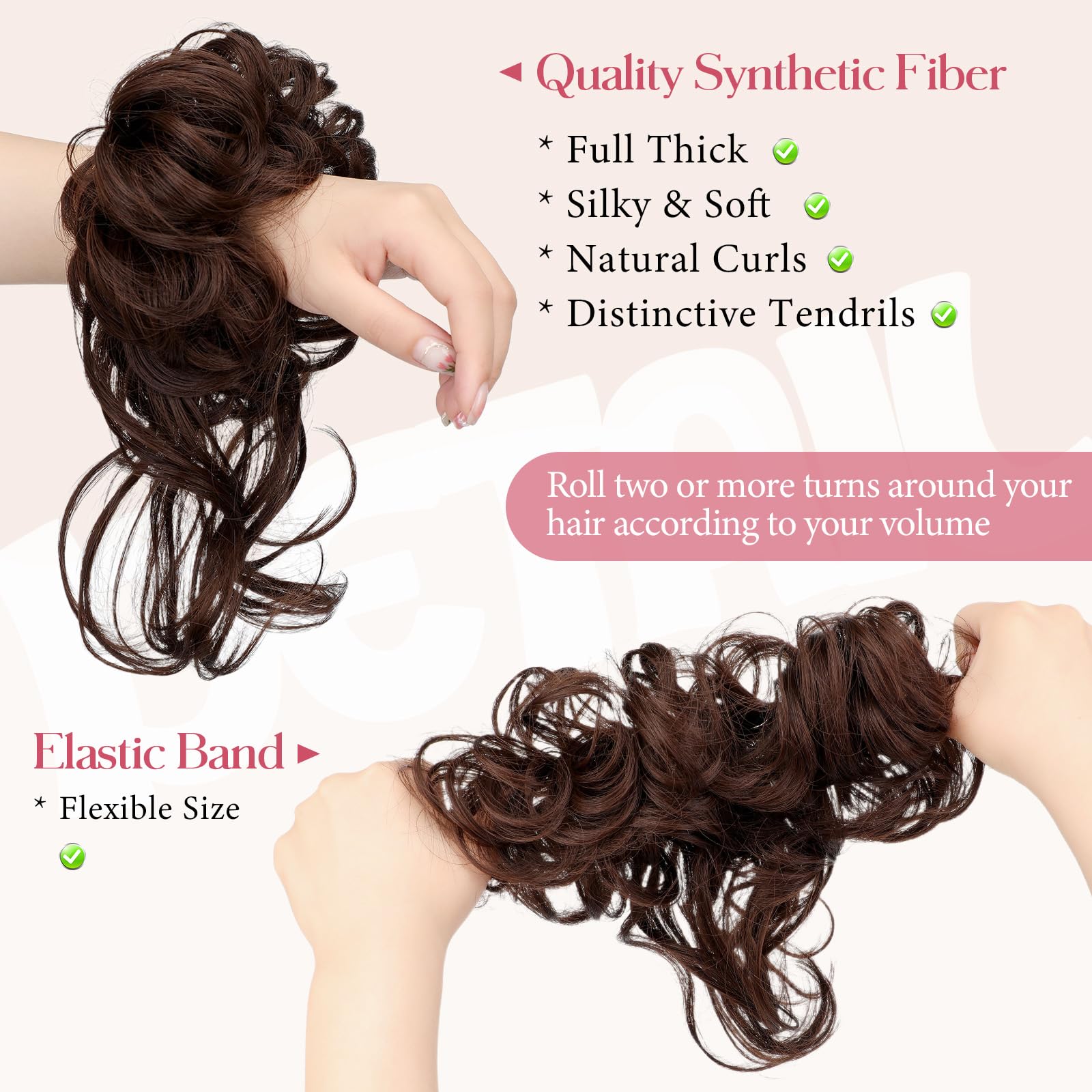 Anatomix tousled updo hair extension with tendrils displayed on a model