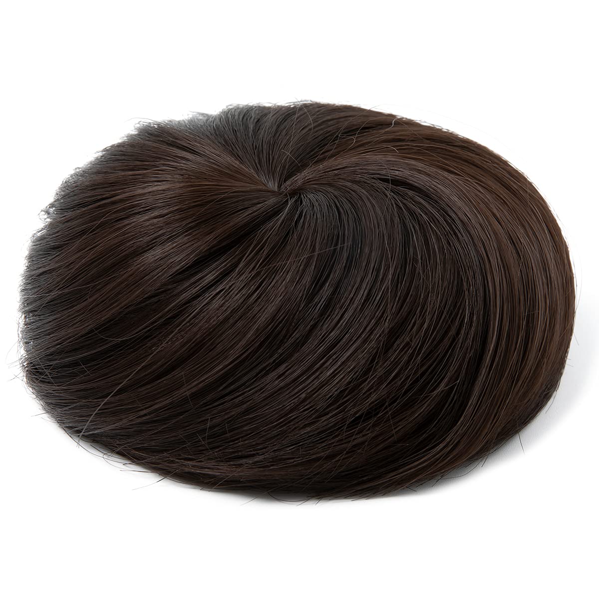 SARLA straight donut chignon hairpiece showing interior combs and adjustable drawstring