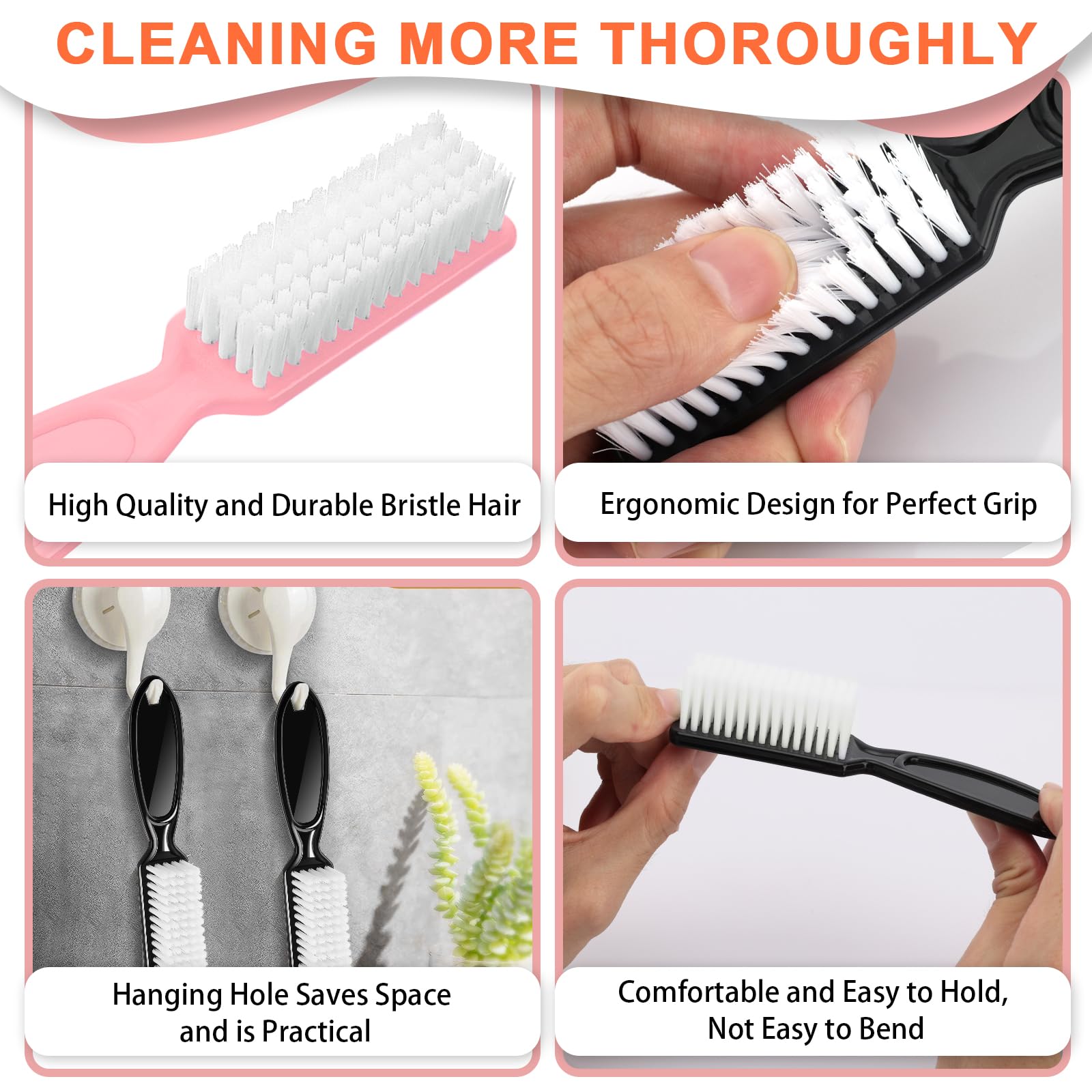 Durable nylon bristles on a pedicure foot brush