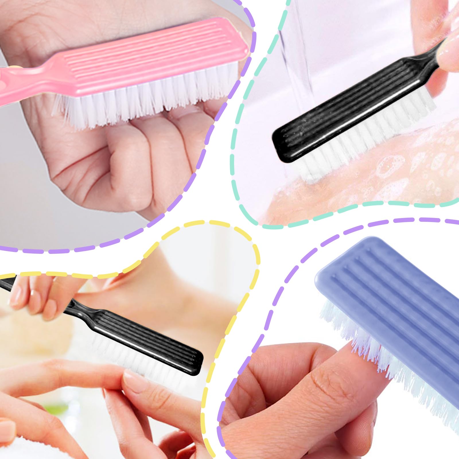 Manicure tool kit with integrated storage hooks for hanging
