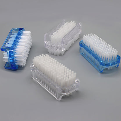 Four pieces pack of imported double sided hand and toe cleaning brushes.