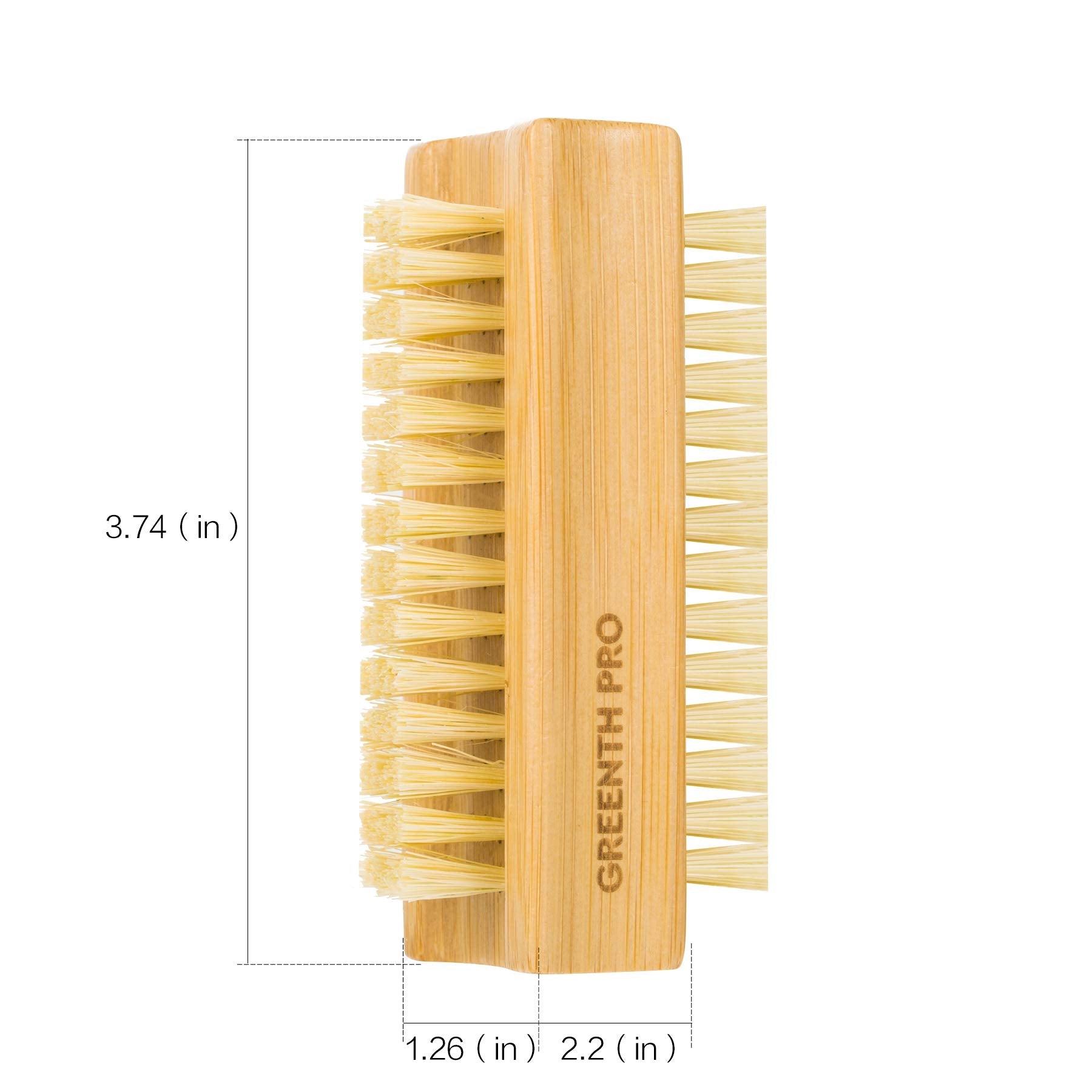 Dual sided sisal bristles for deep nail cleaning
