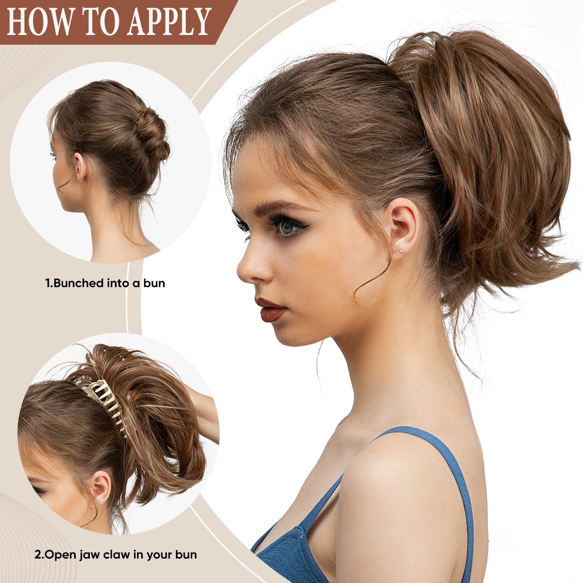 CJL HAIR premium synthetic fake hairpieces before and after application on short hair