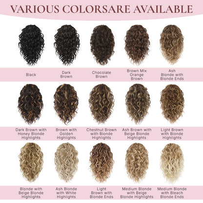 Lifestyle presentation of the twelve inch claw clip hair extension for daily wear styling.