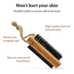 Pumice Valley double sided beechwood nail brush side profile