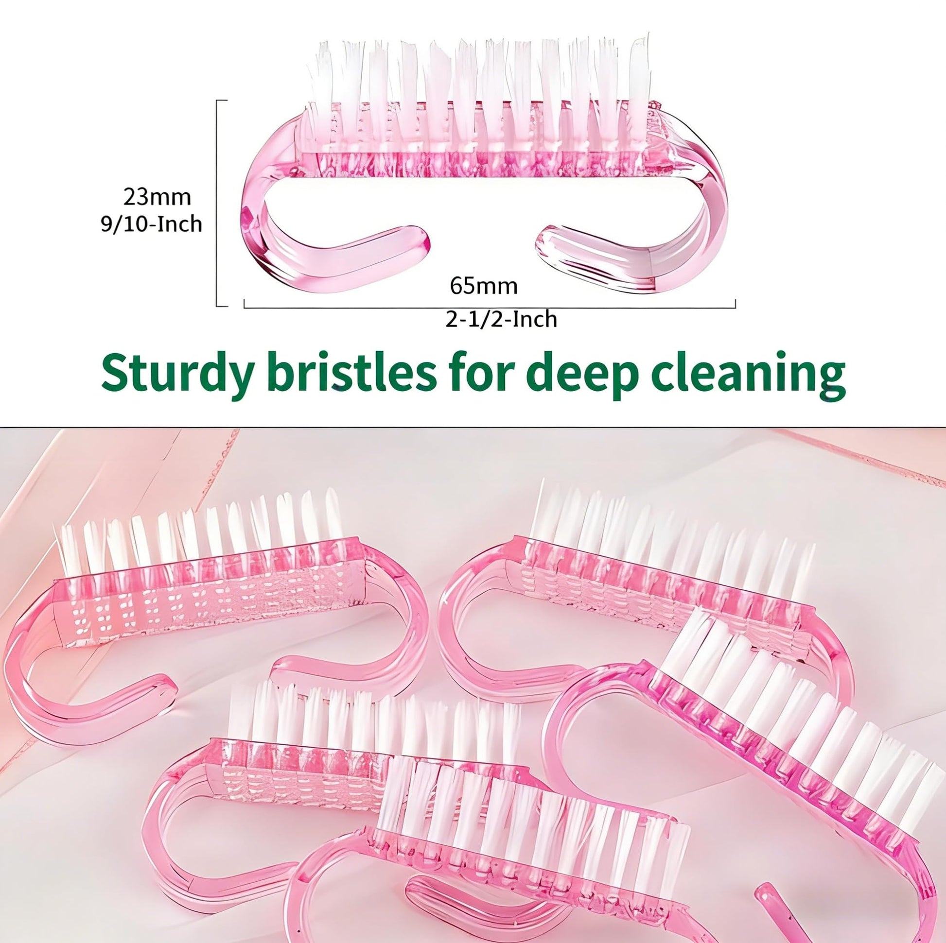 Assorted colors of Yofan fingernail cleaning brushes