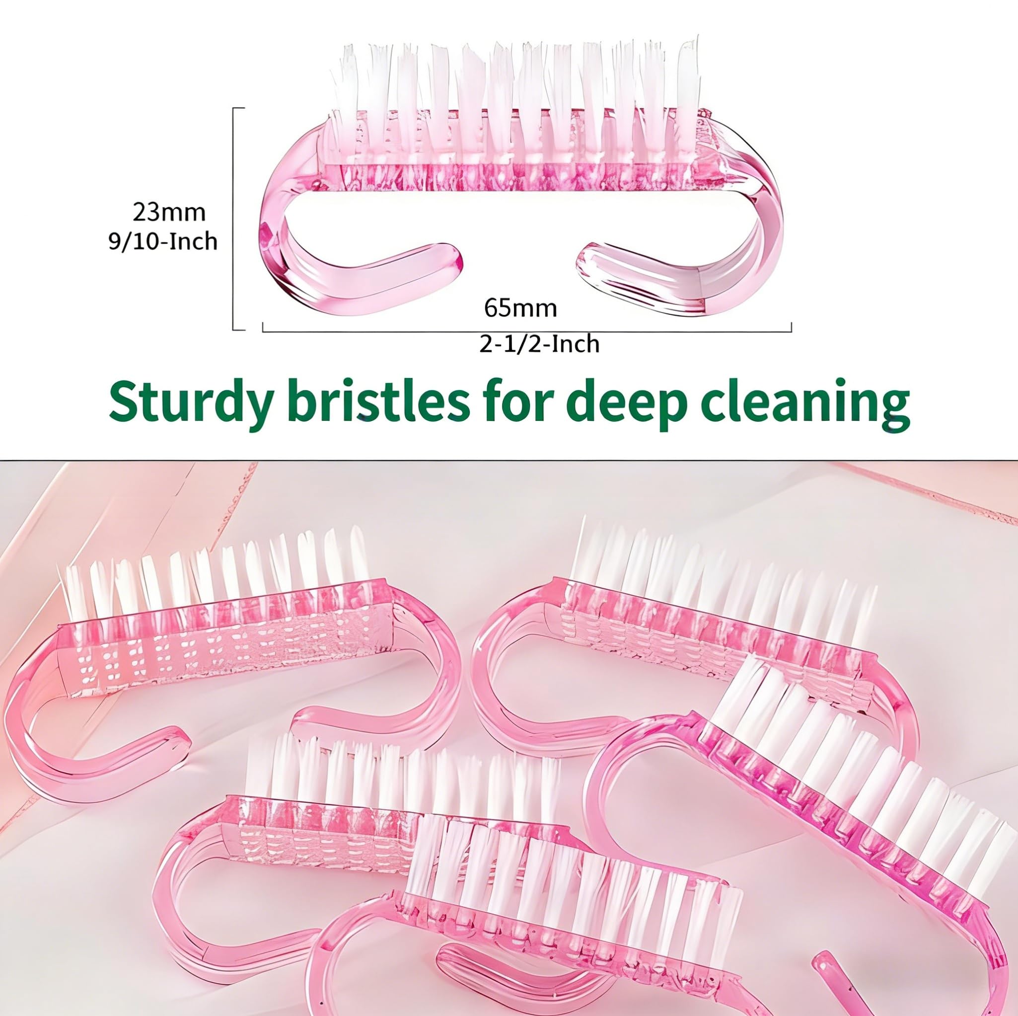 Assorted colors of Yofan fingernail cleaning brushes