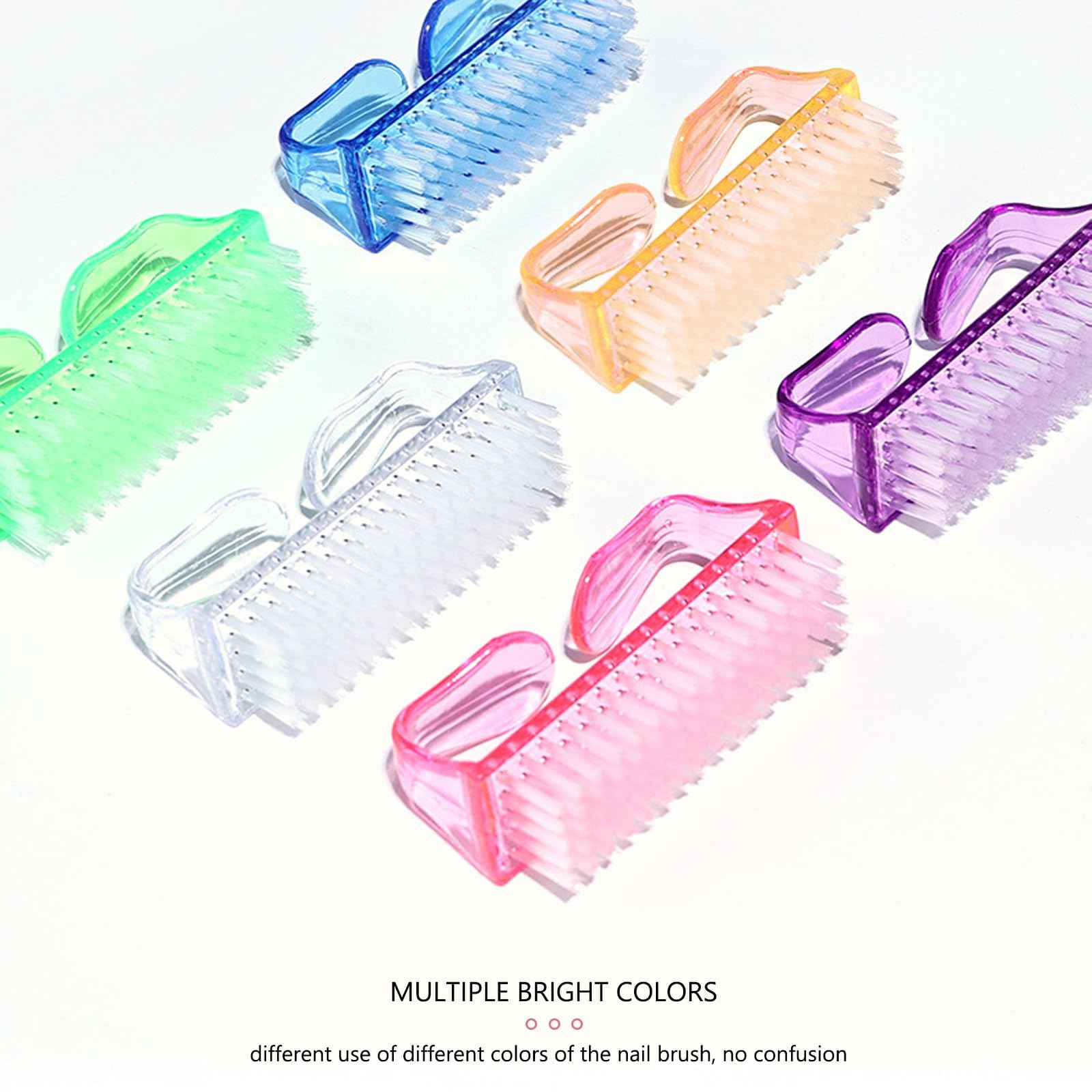 Side profile of the flexible nylon bristles on the pedicure scrubbing tool kit.