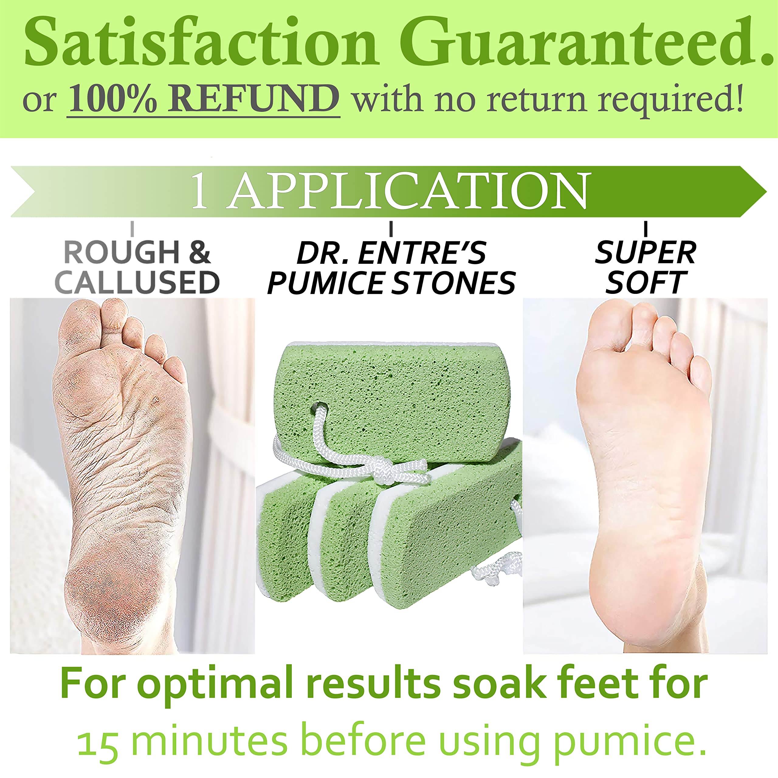 Top down view of Dr. Entre's green and white pedicure tools