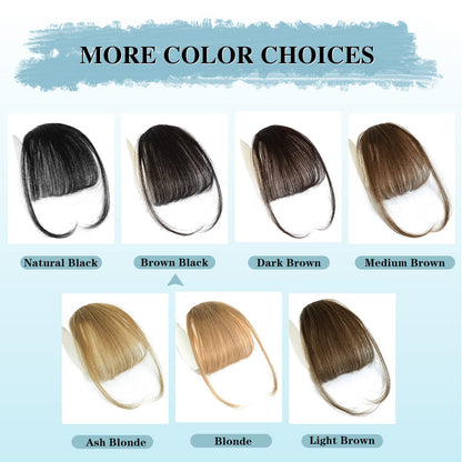 Authentic NAYOO real hair side temples fringe extension styling view