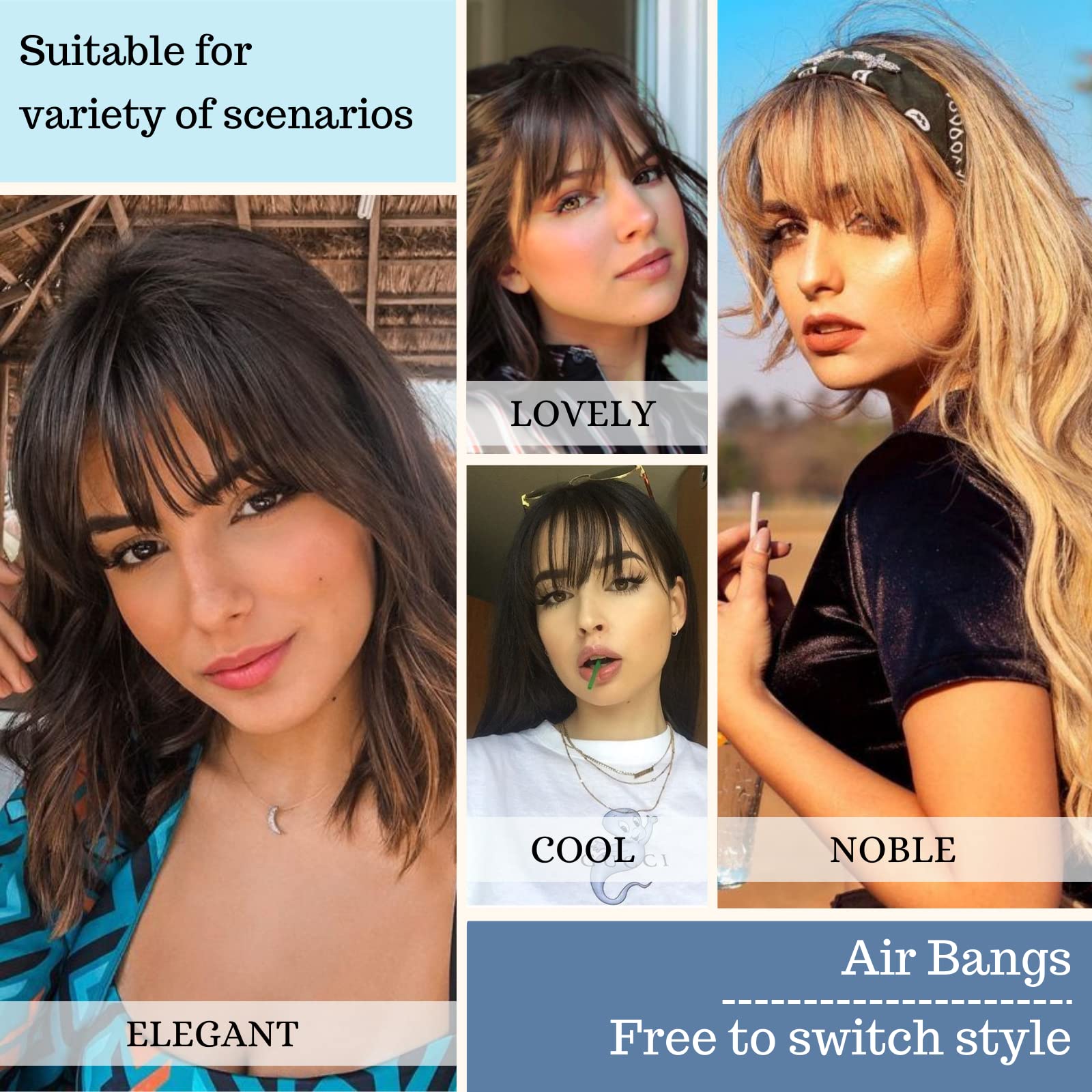 Natural look brown black clip in front hair extension texture detail