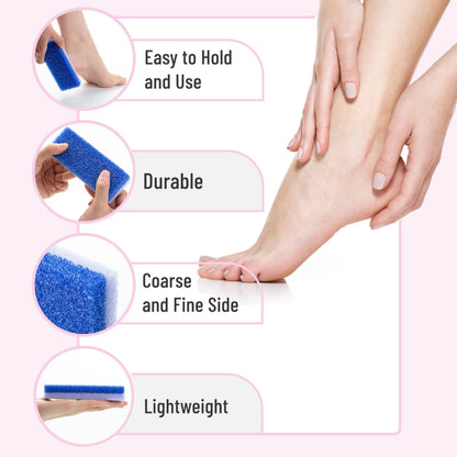Multi-colored pumice stone set for pedicure use