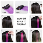 KGBFASS 20 inch straight hair highlights shown on a young girl for party styling