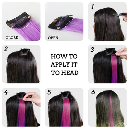 KGBFASS 20 inch straight hair highlights shown on a young girl for party styling