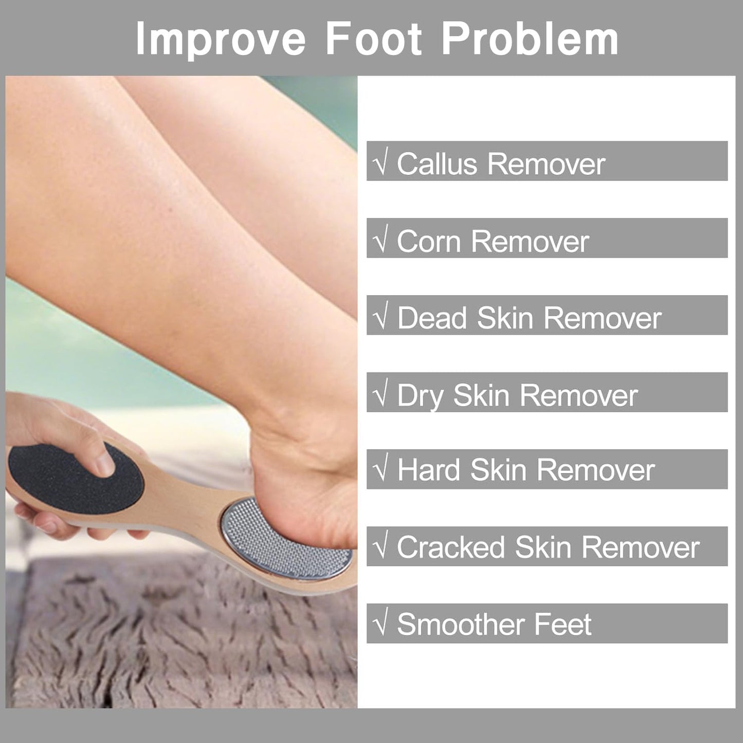 Side view of 4-in-1 callus remover tool