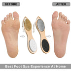 Ergonomic wooden foot file used on heel