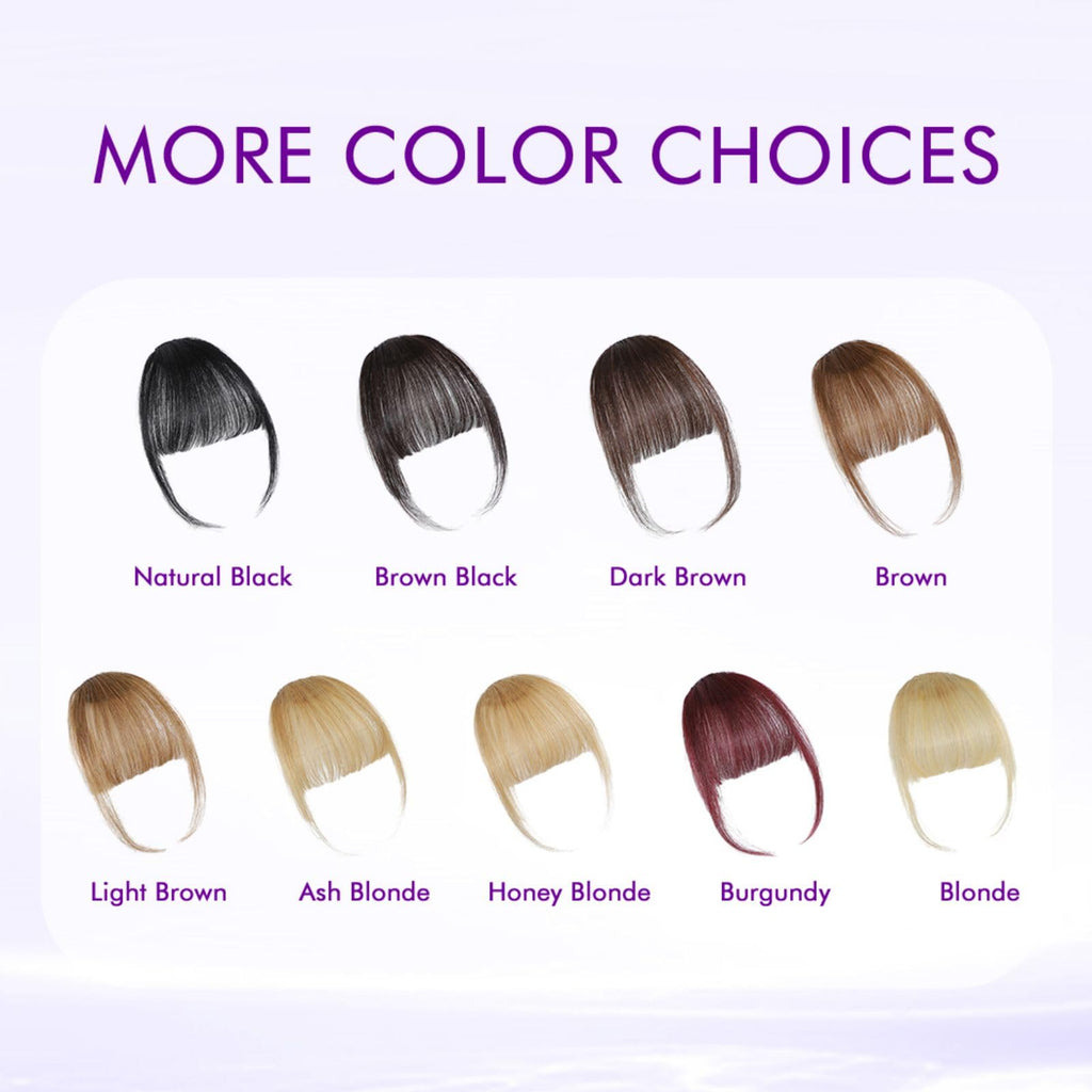 Real human hair clip on fringe for women daily wear styling
