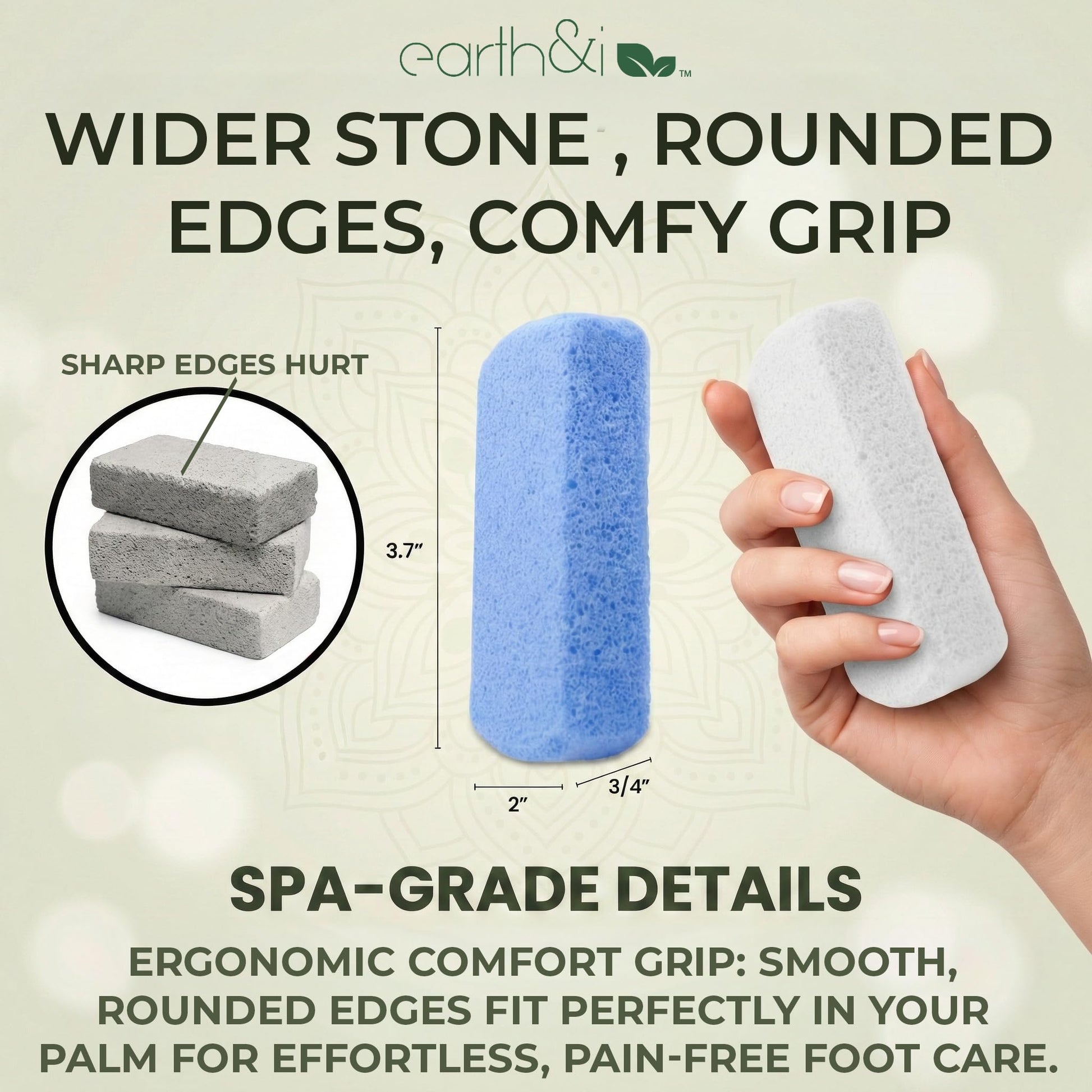 Packaging of Earth And I foot exfoliation tools