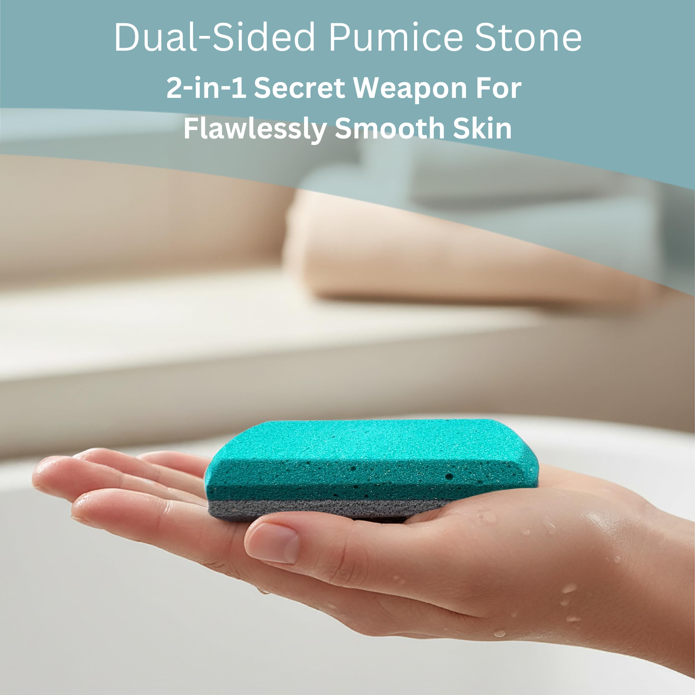 Using Trim pumice stone on cracked heel