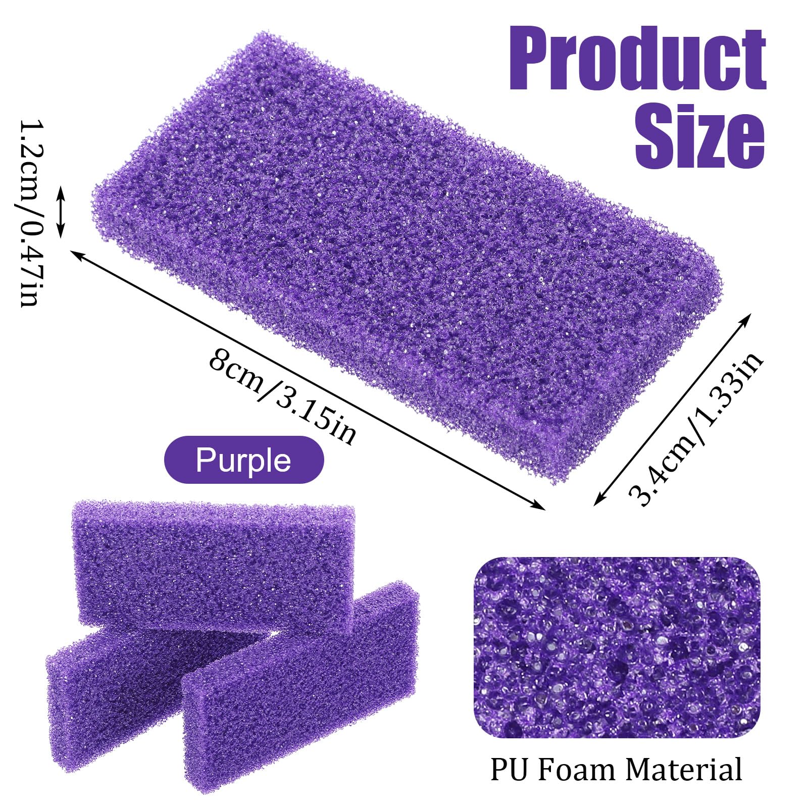 Close up of purple synthetic exfoliating foot stone